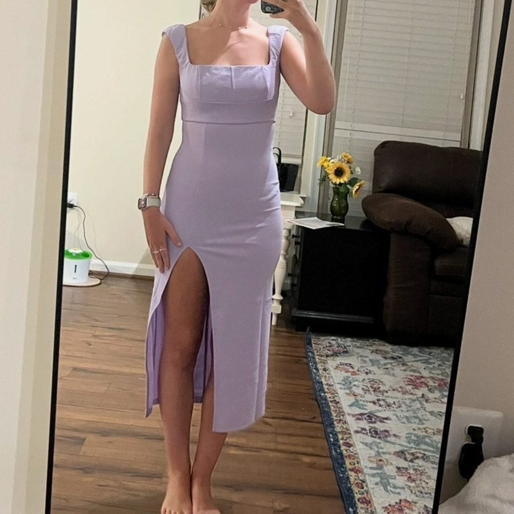 Hello Molly Lavender Midi Dress
